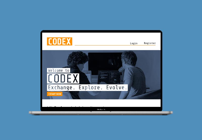 Macbook mit Codex-Screen